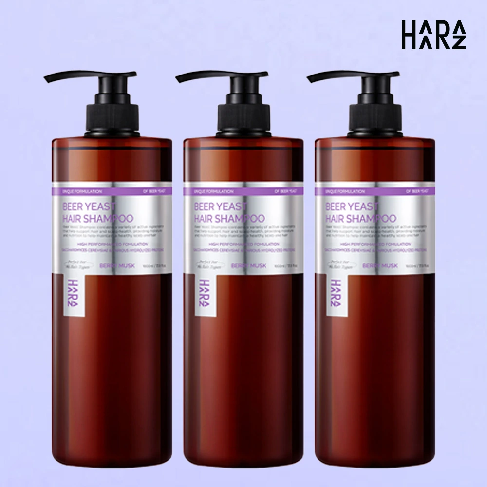 [하라즈] 맥주효모 대용량 샴푸 베리머스크향 1000ml x 3개(업체별도 무료배송)