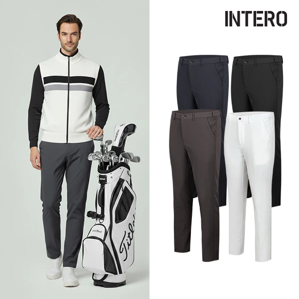 [INTERO]인테로골프웨어 남성 겨울 사방스판 데일리 기모 골프바지 IWHU(업체별도 무료배송)