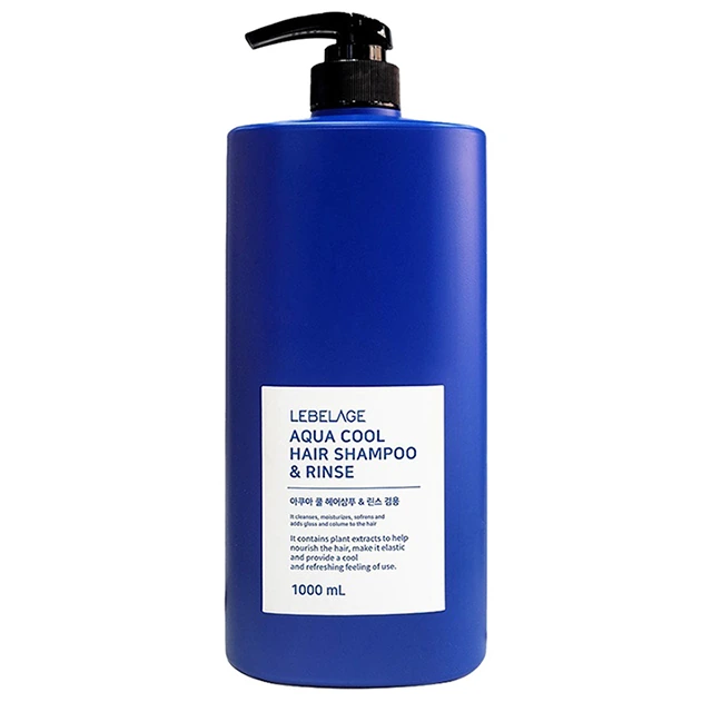 [르베라쥬] 아쿠아 쿨 헤어 샴푸/린스 겸용 1000ml x 1개 / 2개 (업체별도 무료배송)