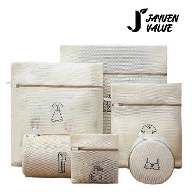 [자연밸류] 지퍼형 망사 세탁망 6종세트 JVM-TFP50 (업체별도 무료배송)