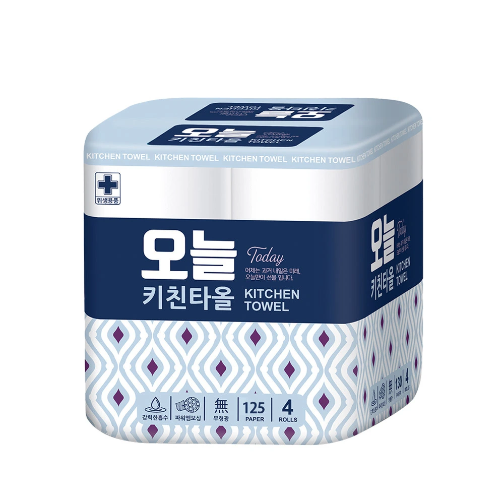 [행복이오는집] 오늘 키친타월 125매 * 4롤 (업체별도 무료배송)