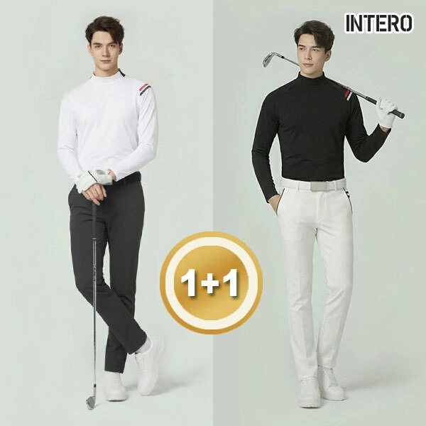 [인테로] 골프웨어 남성 1+1 기모스판 골프티셔츠 IFGA(업체별도 무료배송)