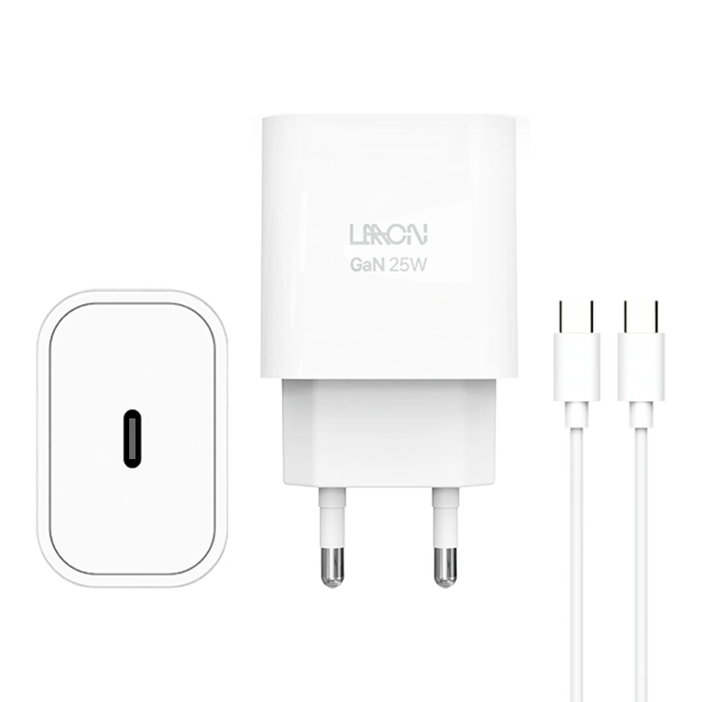 [LAAON] 25W 초고속 충전 GaN 충전기 1M CtoC 케이블 포함 ITB-GaN25W (업체별도 무료배송)
