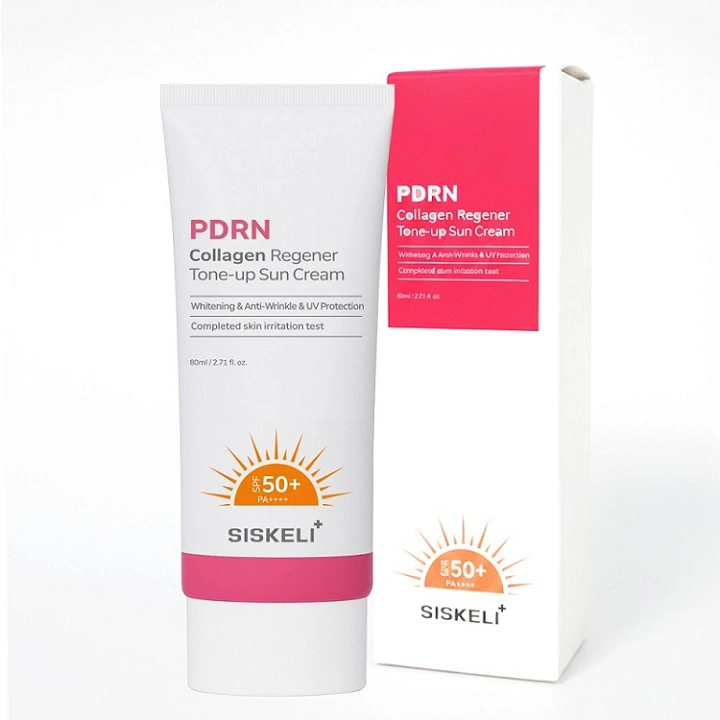 [시스켈리] PDRN 콜라겐 리제너 톤업 선크림 SPF50+/PA++++ 80ml (3중 기능성)(업체별도 무료배송)