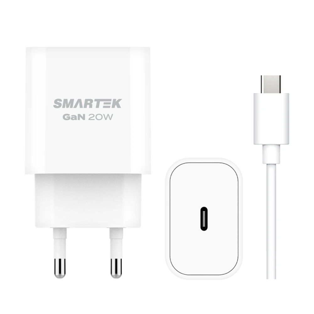[스마텍] 20W GAN PD C타입 미니 고속 충전기 케이블 세트 STQC-N20G CT (업체별도 무료배송)