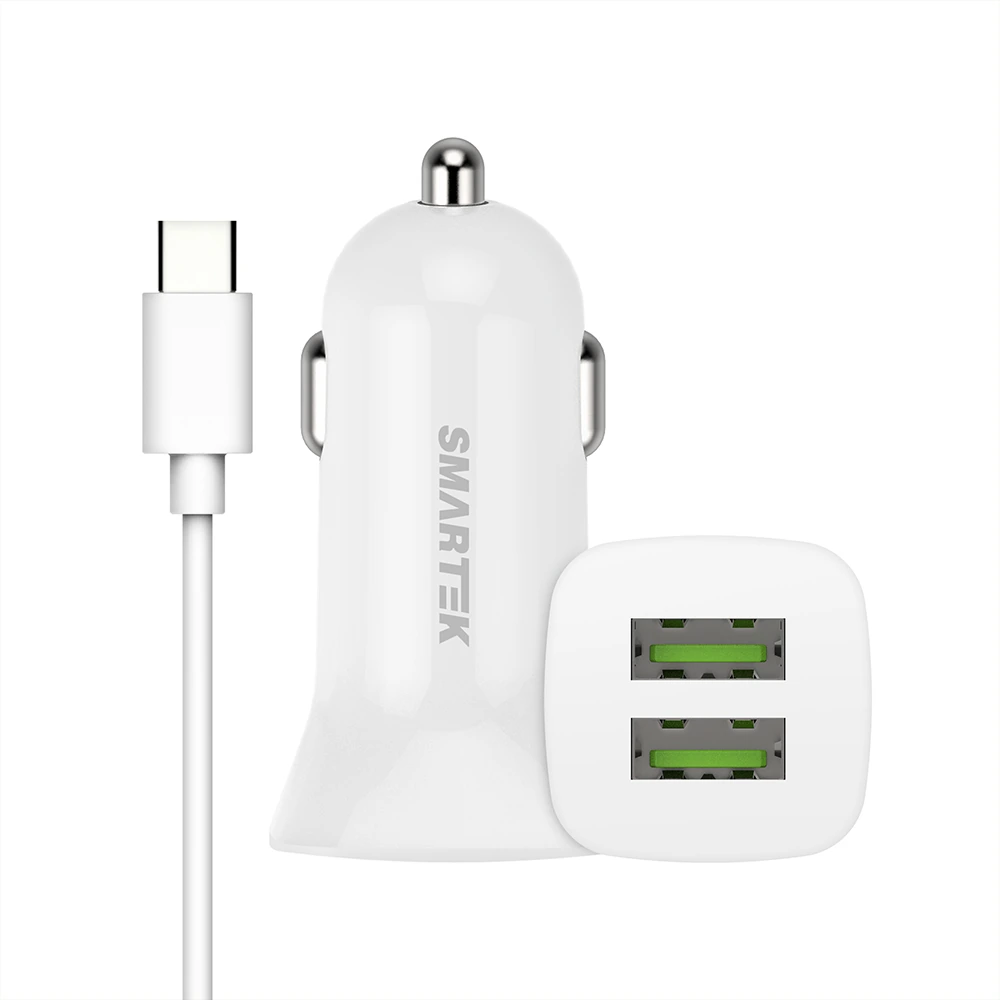 [스마텍] 차량용 5V USB 2포트 시거잭 충전기 SCC-5+ (업체별도 무료배송)