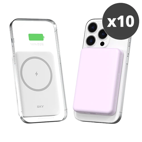 [대량구매관][스카이] 필 맥세이프 보조배터리 5000mAh+링스티커 x 10개 M05 (업체별도 무료배송)