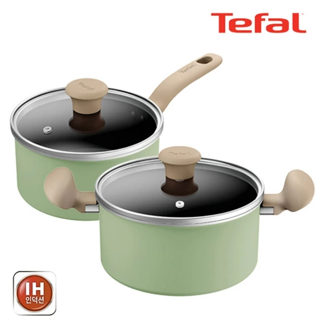 [테팔] 인덕션 티타늄 루아 냄비 2종 세트 (편수냄비18cm+양수냄비20cm) (업체별도 무료배송)