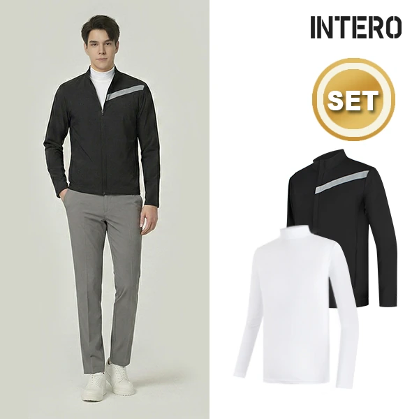 [인테로]골프웨어 남성 골프 사선 바람막이_이너웨어세트/ISHN_ISKA(업체별도 무료배송)