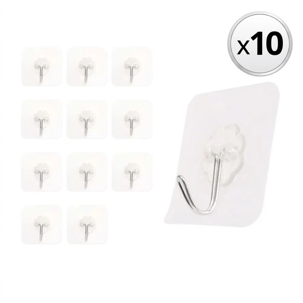 투명매직 후크 4P x 10개 (총40개)(무료배송)