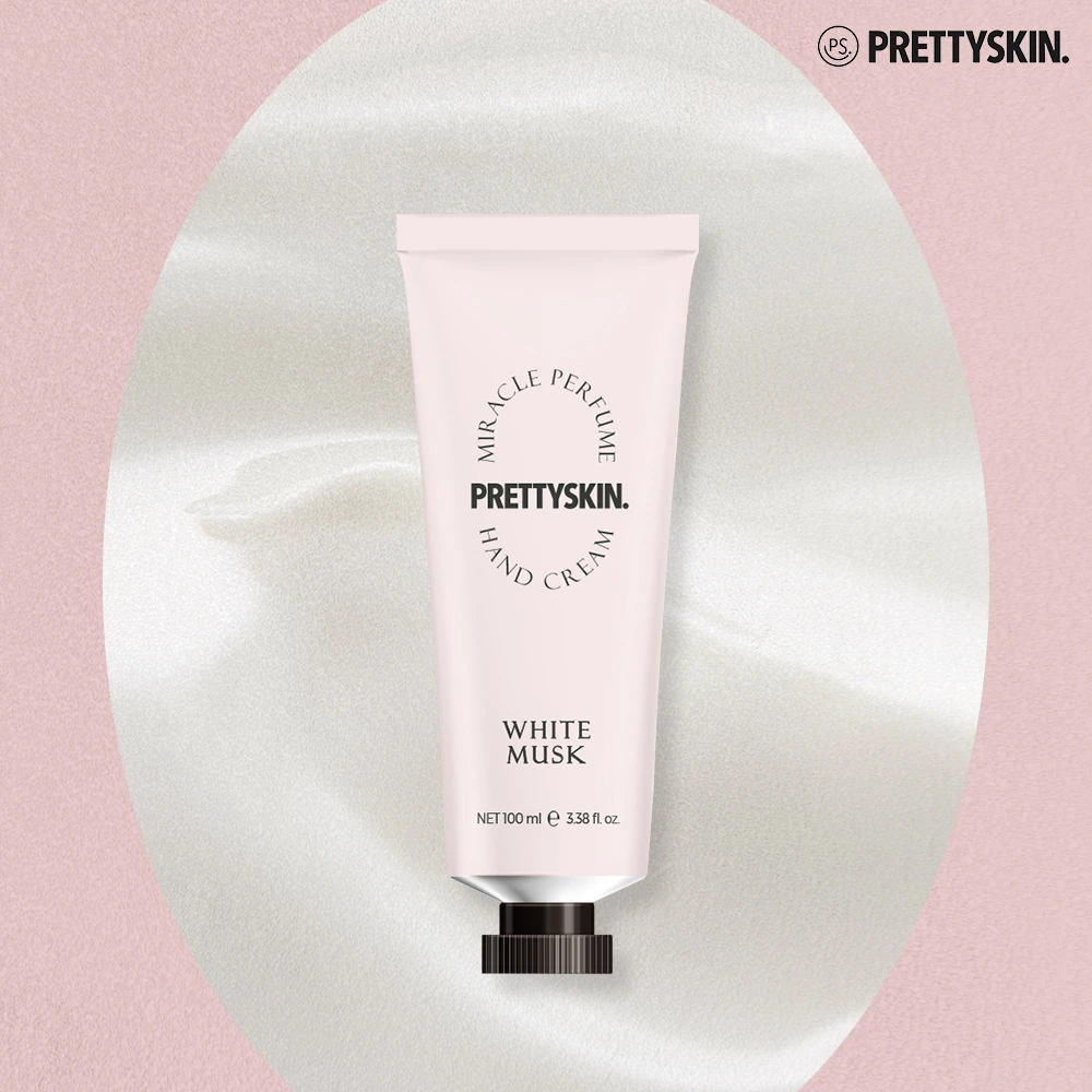 [프리티스킨] 미라클 퍼퓸 핸드크림 화이트머스크향 100ml x 3개 (대용량)(업체별도 무료배송)
