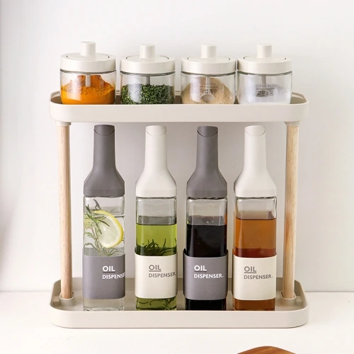 [이우아여사] 로망키친 아이보리 자동개폐 사각 슬림 오일병 500ml 2컬러 택1 (업체별도 무료배송)