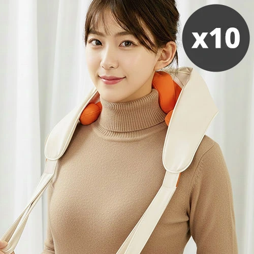[대량구매관[스카이] 8헤드 온열 목 어깨 무선 마사지기 x 10개 EM20 (업체별도 무료배송)