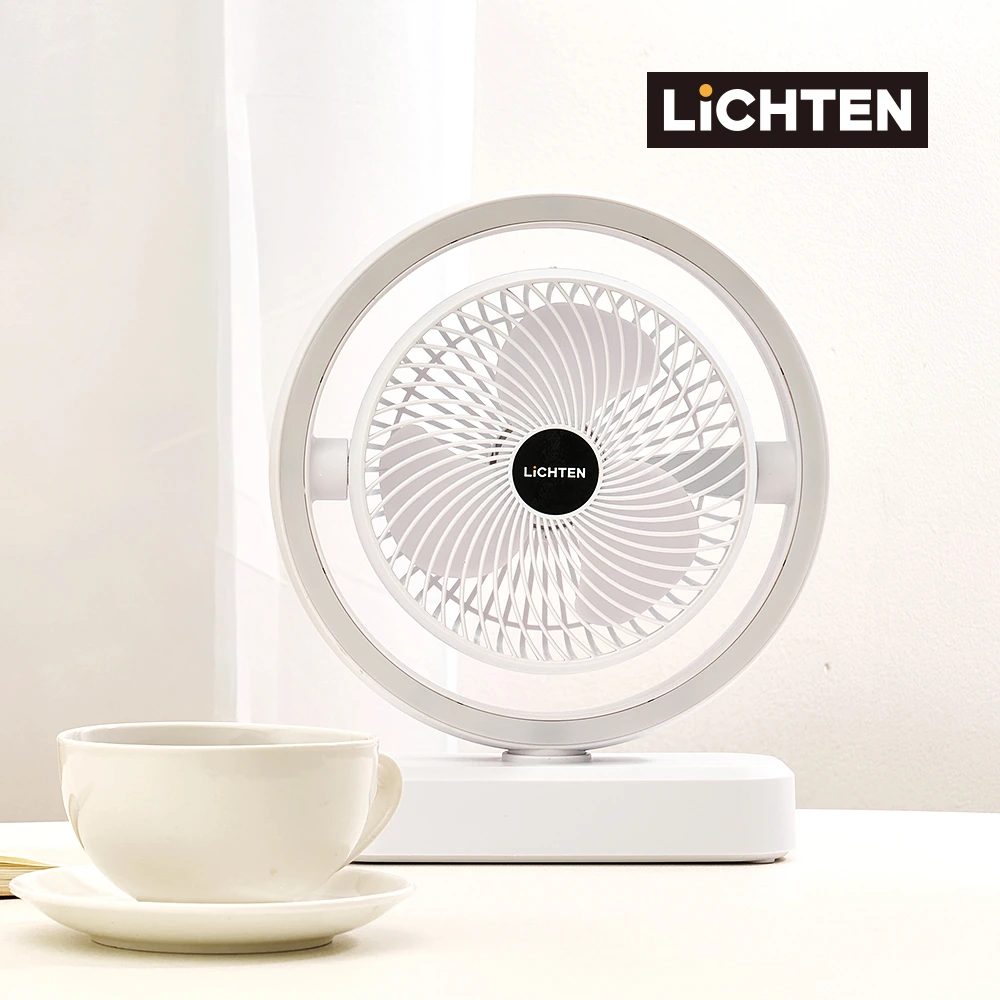 [리히텐] LED 회전 탁상용 선풍기 LH-002 (업체별도 무료배송)