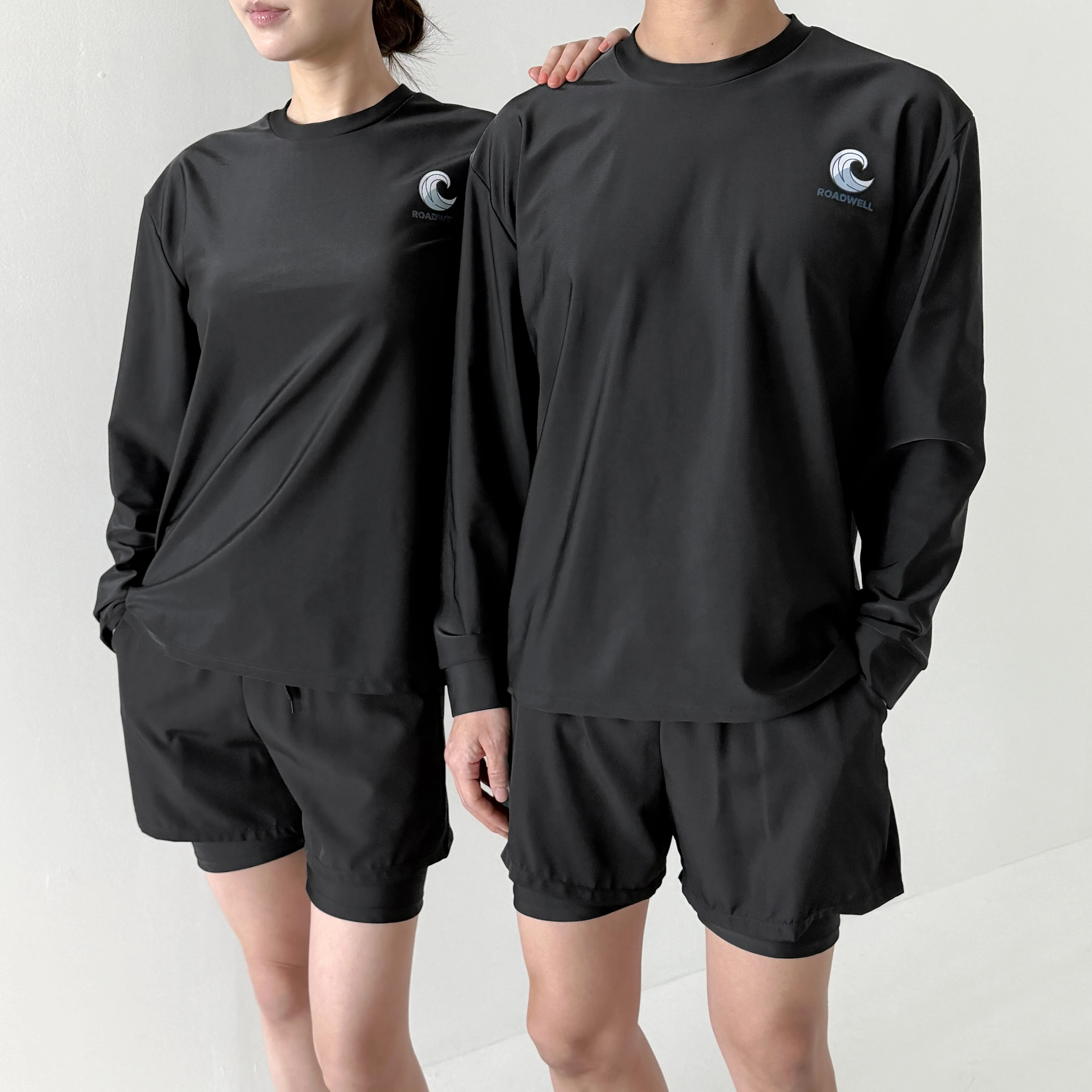 로드웰 루즈핏 선셋비치 래쉬가드 상하의 세트 (업체별도 무료배송)