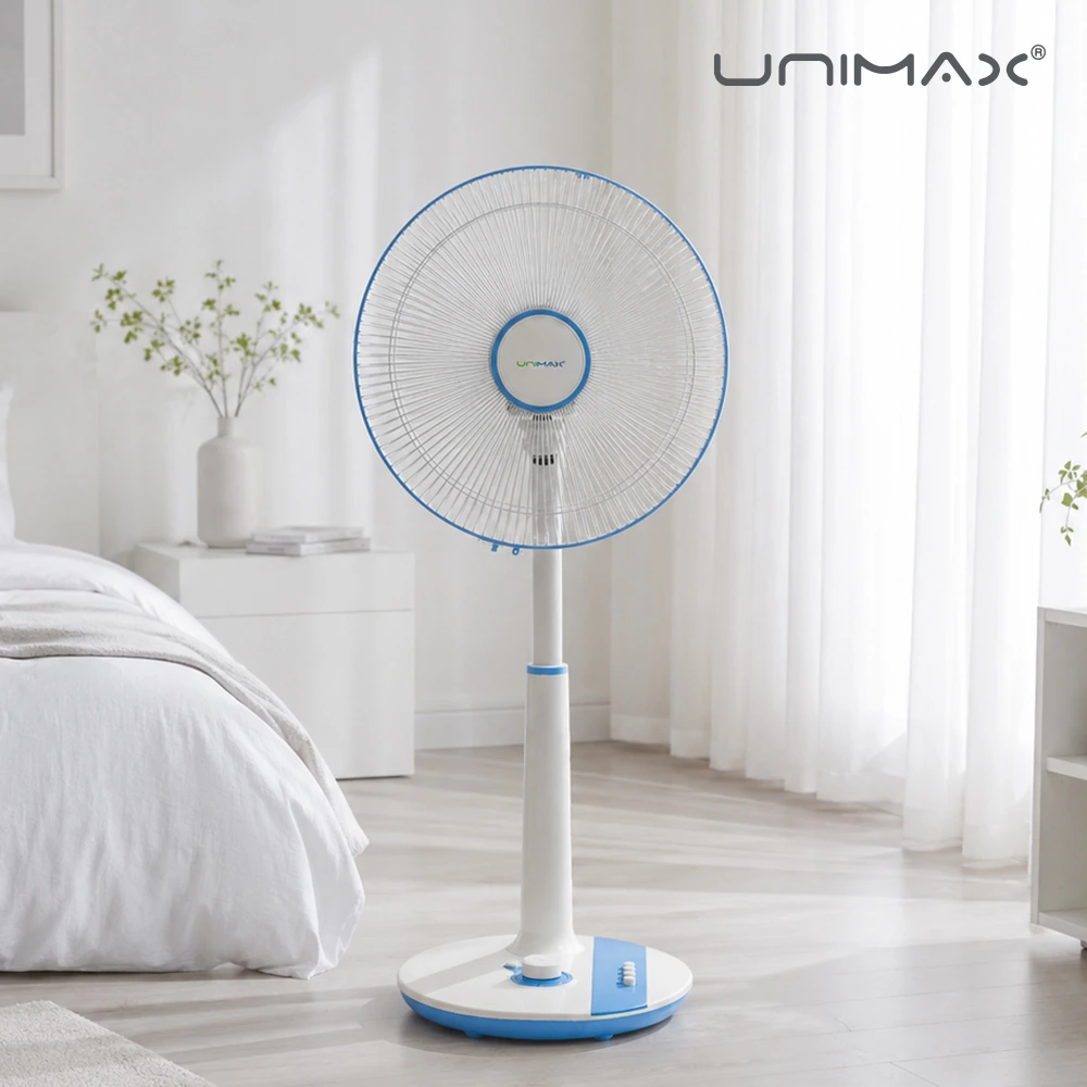 [유니맥스] 기계식 14인치 선풍기 (5엽날개/타이머) UMF-8483KN (업체별도 무료배송)