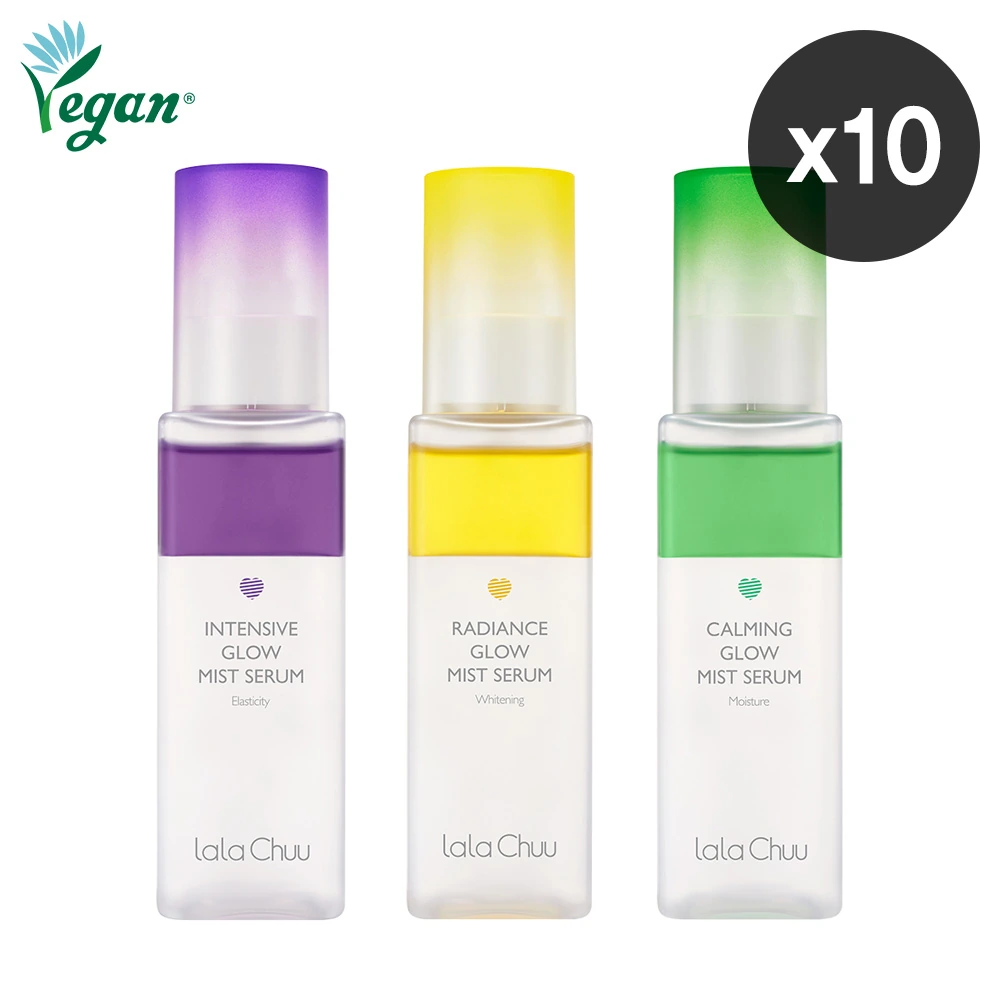 [대량구매관][라라츄] 글로우 미스트 세럼 3종 골라담기 100ml x 10개(미백/주름기능성)(업체별도 무료배송)