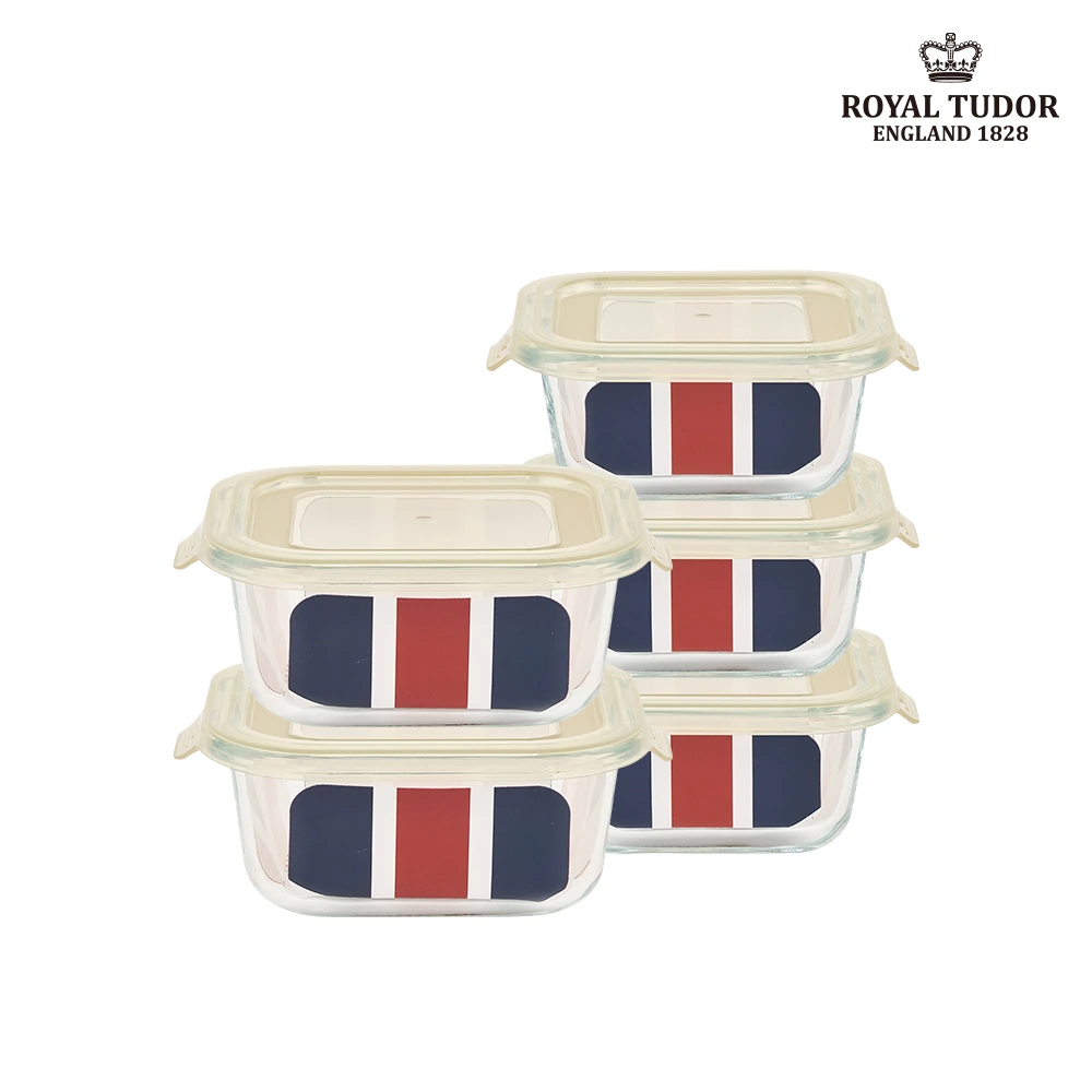 [로얄튜더] 엘리자베스 퓨어 찬통 10P (320ml x 3개 / 520ml x 2개 뚜껑포함)(업체별도 무료배송)